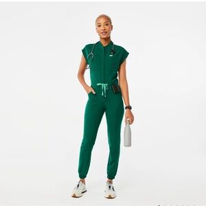 Women's Hunter Green Rafaela - Cargo ScrubJumpsuit